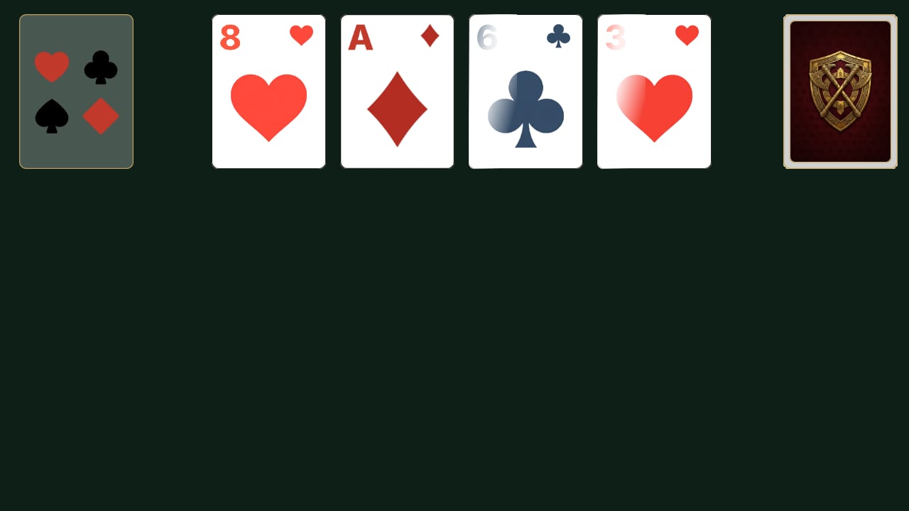Aces Up solitaire gameplay screenshot