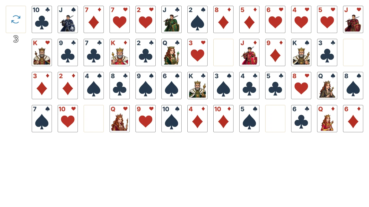 Addiction solitaire opening layout