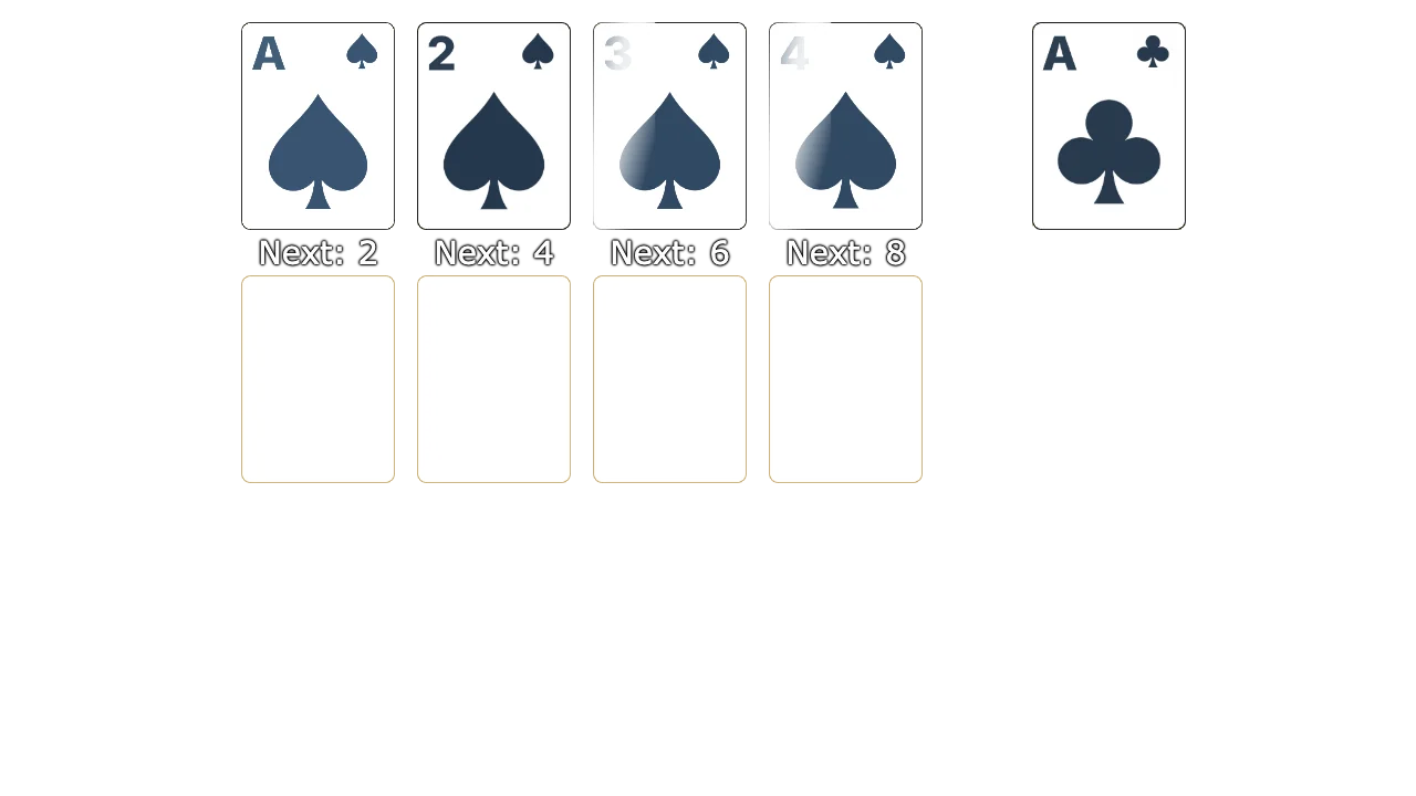 Calculation solitaire opening layout