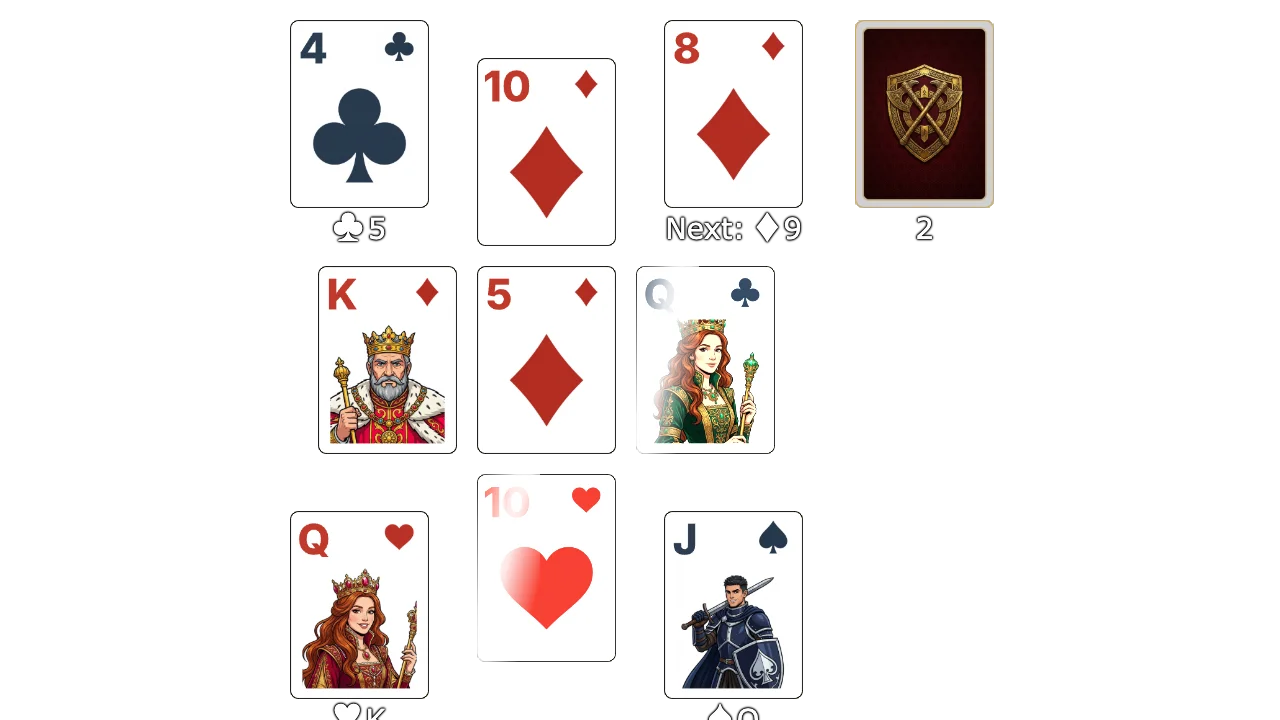 Corners solitaire opening layout