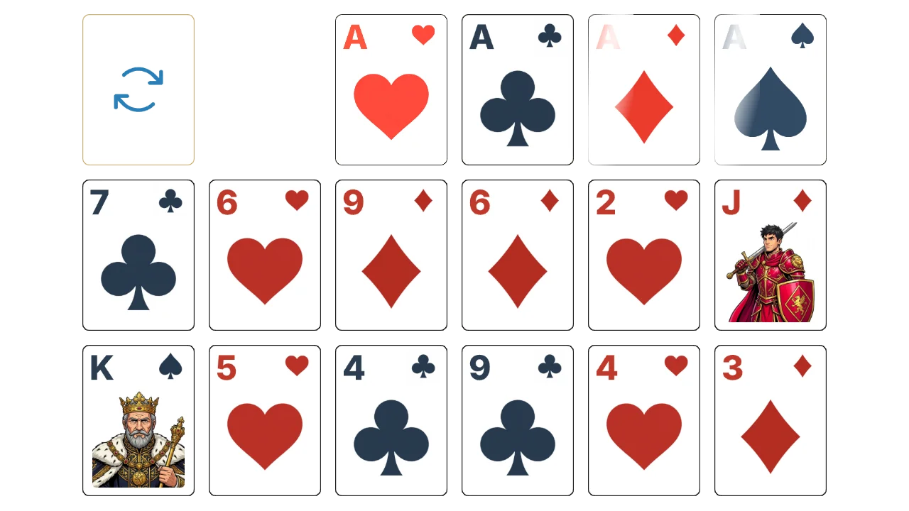 Cruel solitaire opening layout