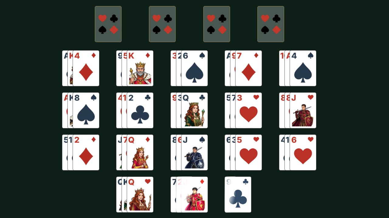 Fan solitaire gameplay screenshot