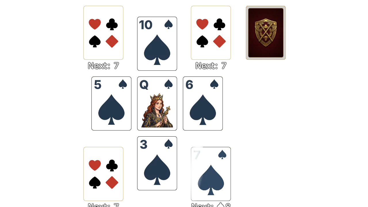 Four Seasons solitaire opening layout