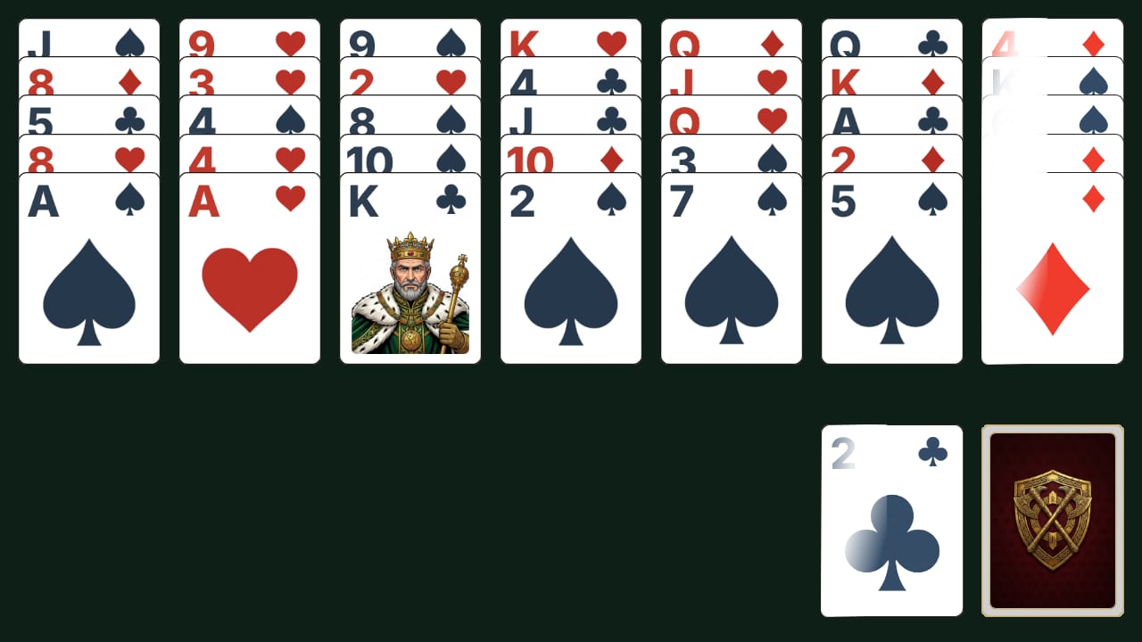Golf solitaire gameplay screenshot