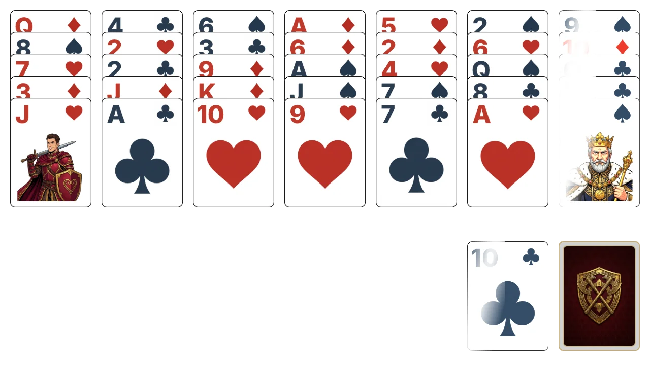 Golf (Strict) solitaire opening layout