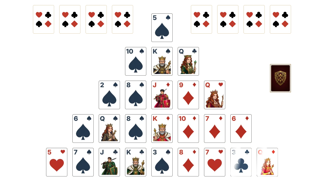 Khedive solitaire opening layout