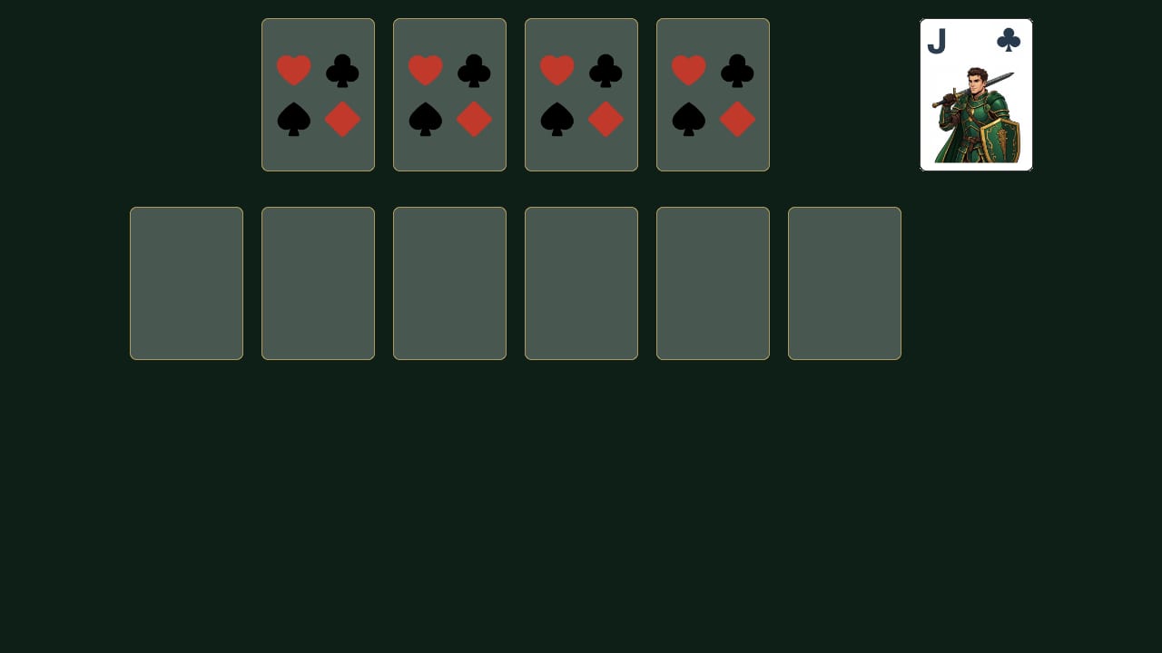 Sir Tommy solitaire gameplay screenshot