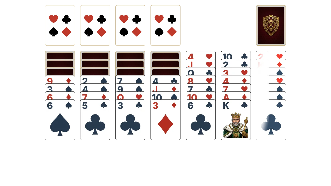 Scorpion solitaire opening layout