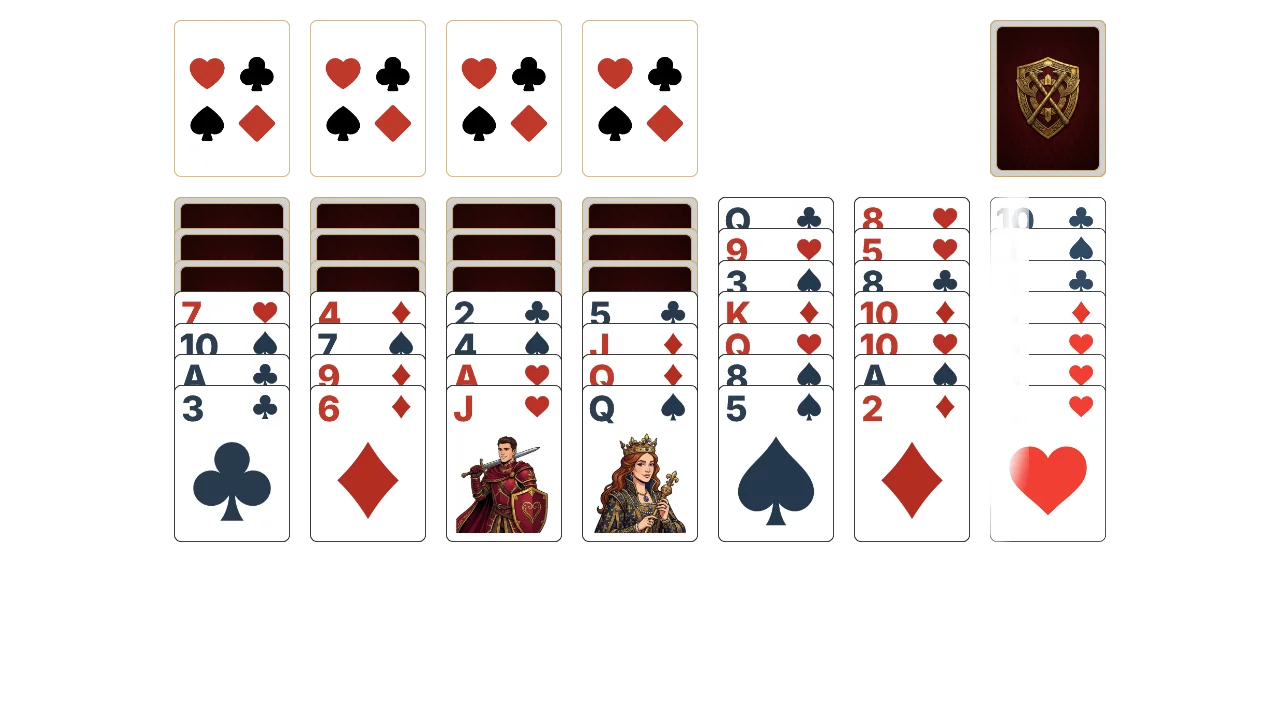 Scorpion (Relaxed) solitaire opening layout