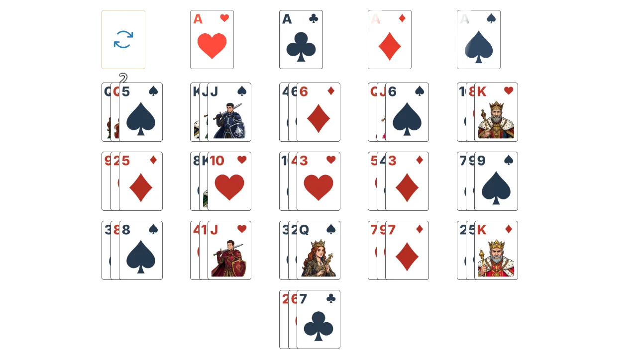 Trefoil solitaire opening layout