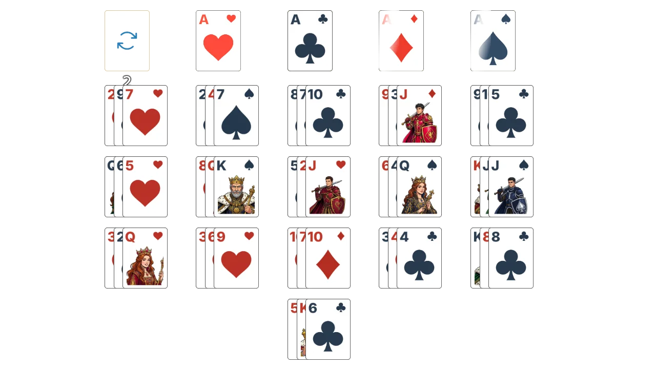 Trefoil and a Draw solitaire opening layout