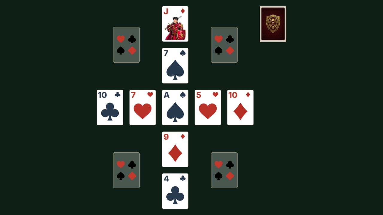 Windmill solitaire gameplay screenshot
