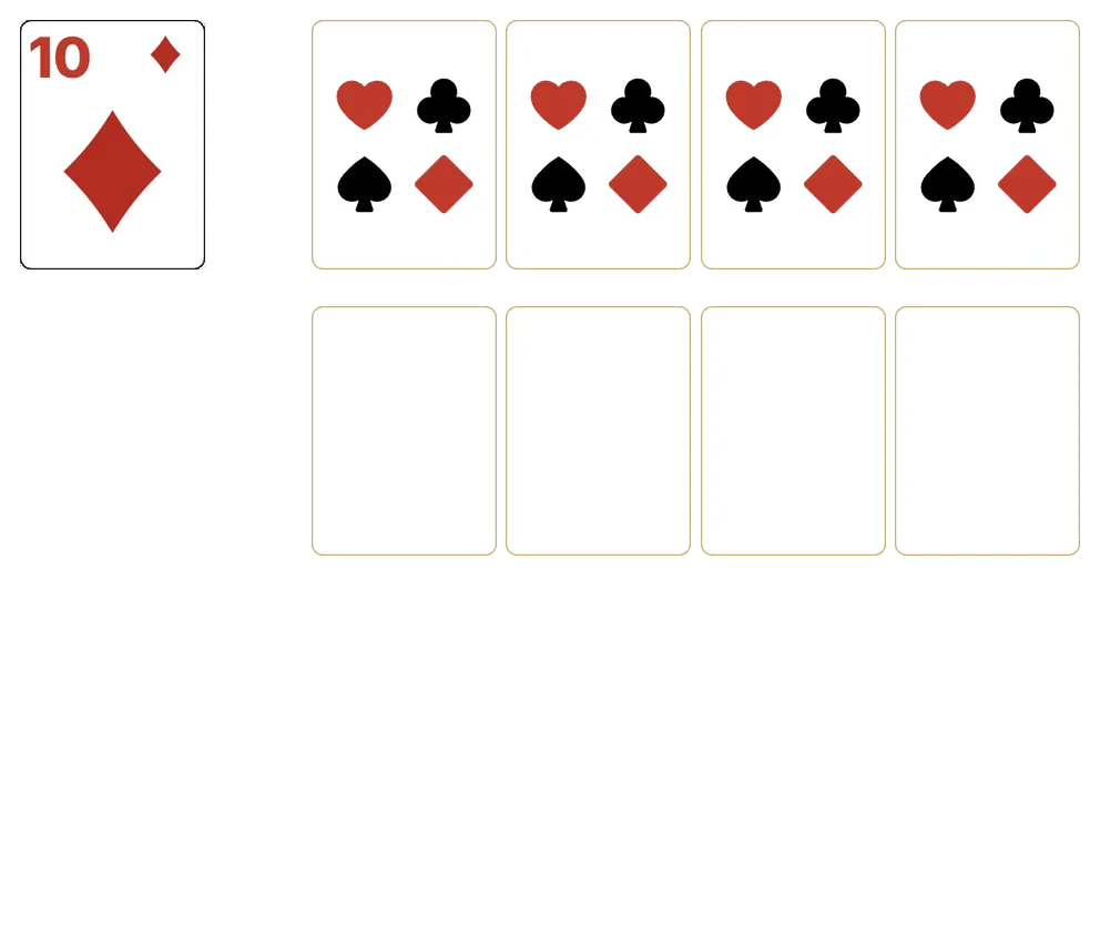 Sir Tommy solitaire - opening position of the walkthrough